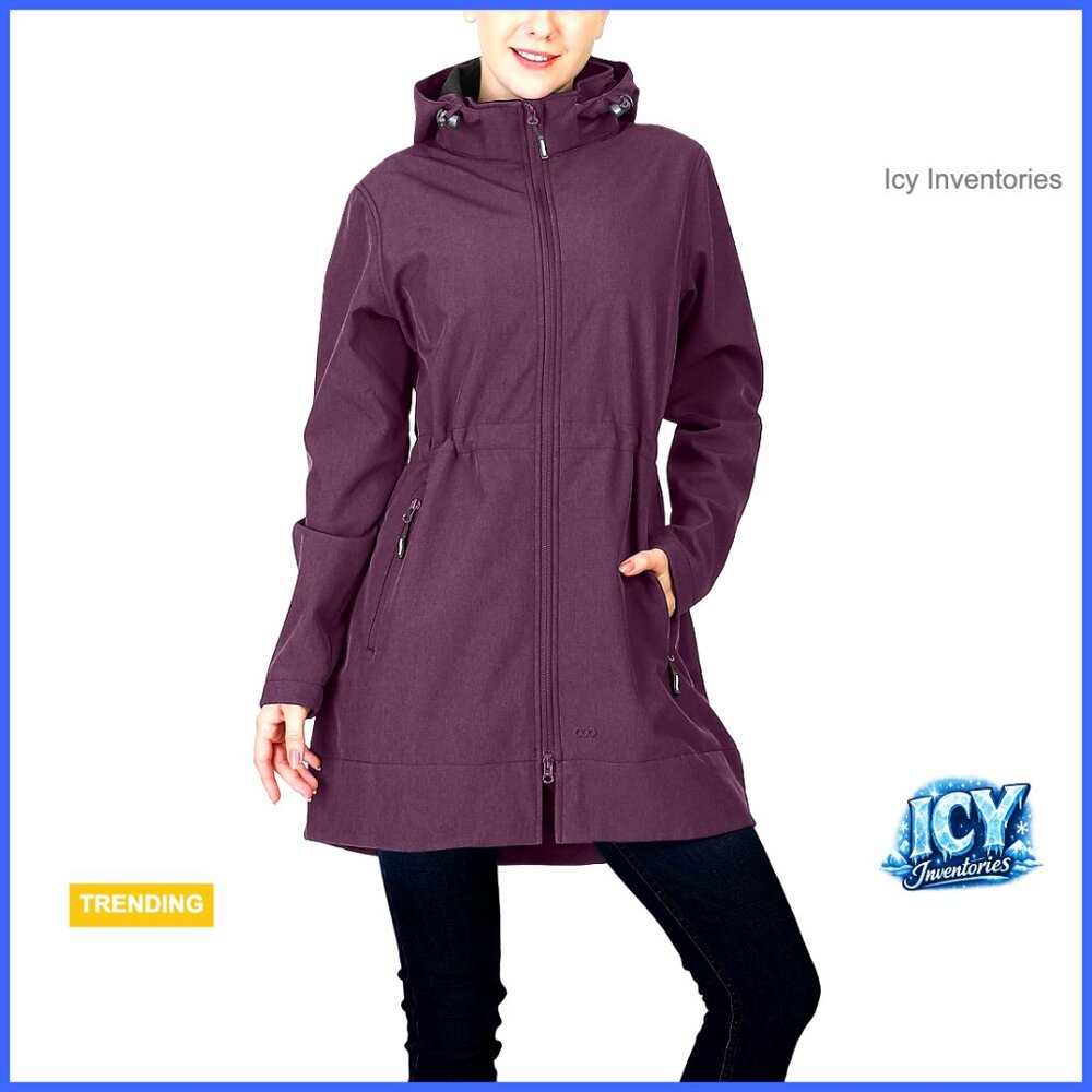 Waterproof Softshell Long Rain Jacket Fleece Line… - image 1